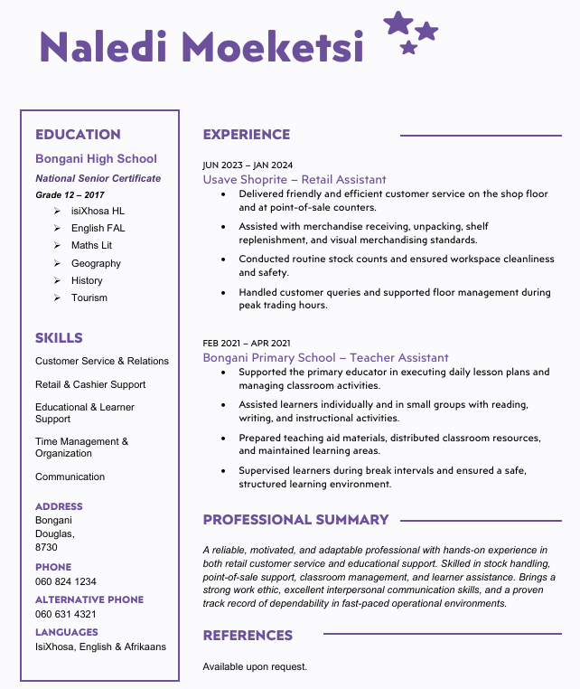 Formatted Modern CV