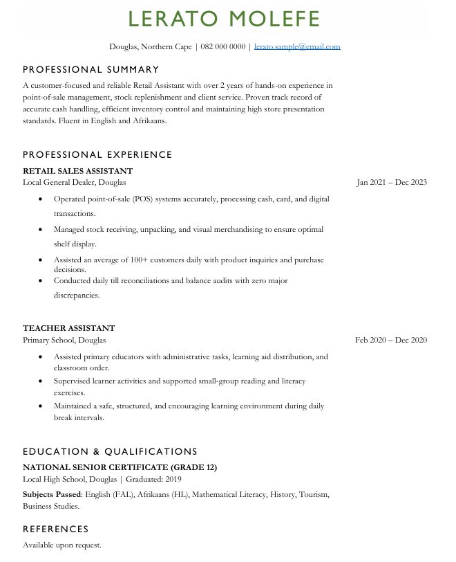Executive Layout CV